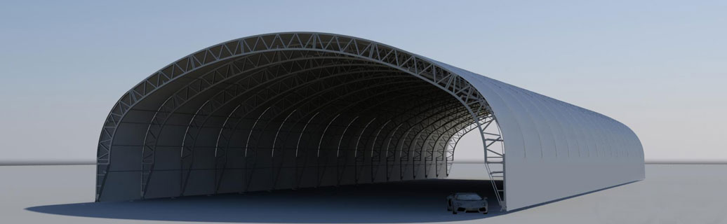 large permanent fabric structure