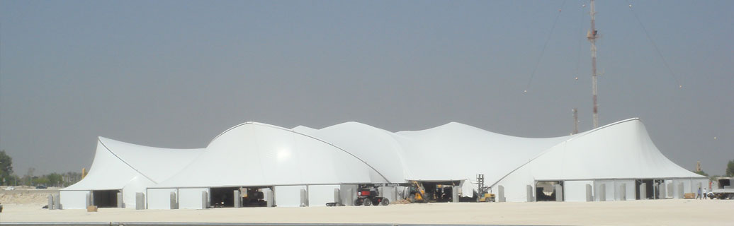 fabric structure at outdoor event