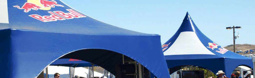 custom logo tent for Red Bull