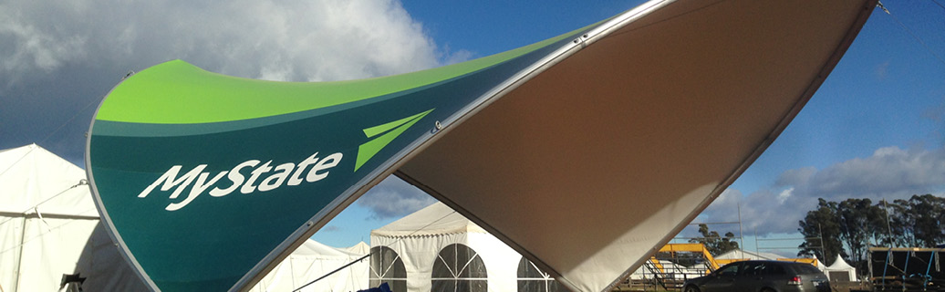 custom logo tent for MyState