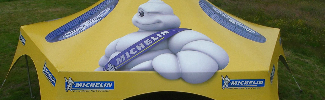 custom logo tent for Michelin