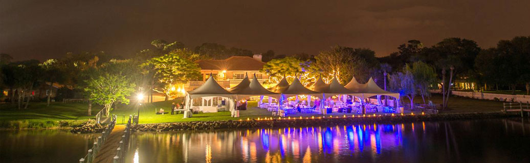 outdoor wedding with marquee canopy tents