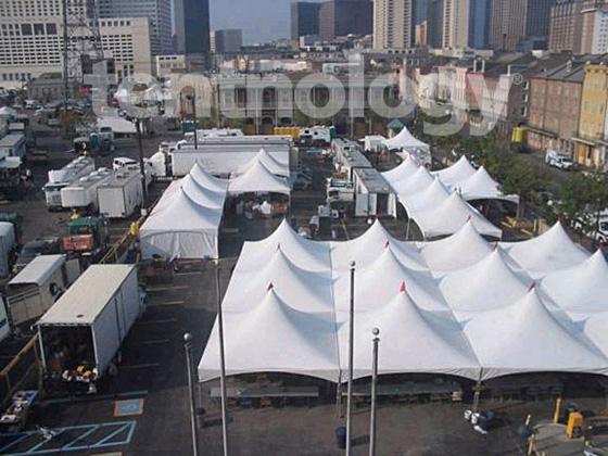 Aerial view of Emergency Tents