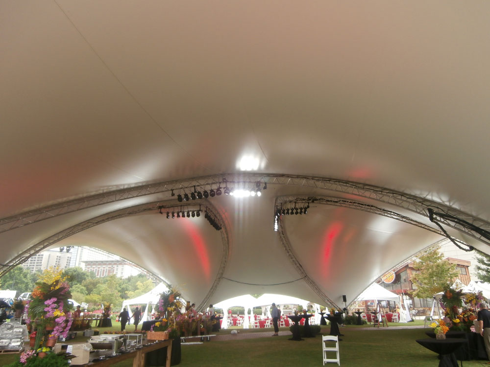 Inside SaddleSpan S5000 TriSpan Event Tent | George P Johnson Toyota Event