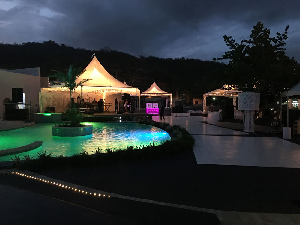 Outdoor Party with Canopy Tents