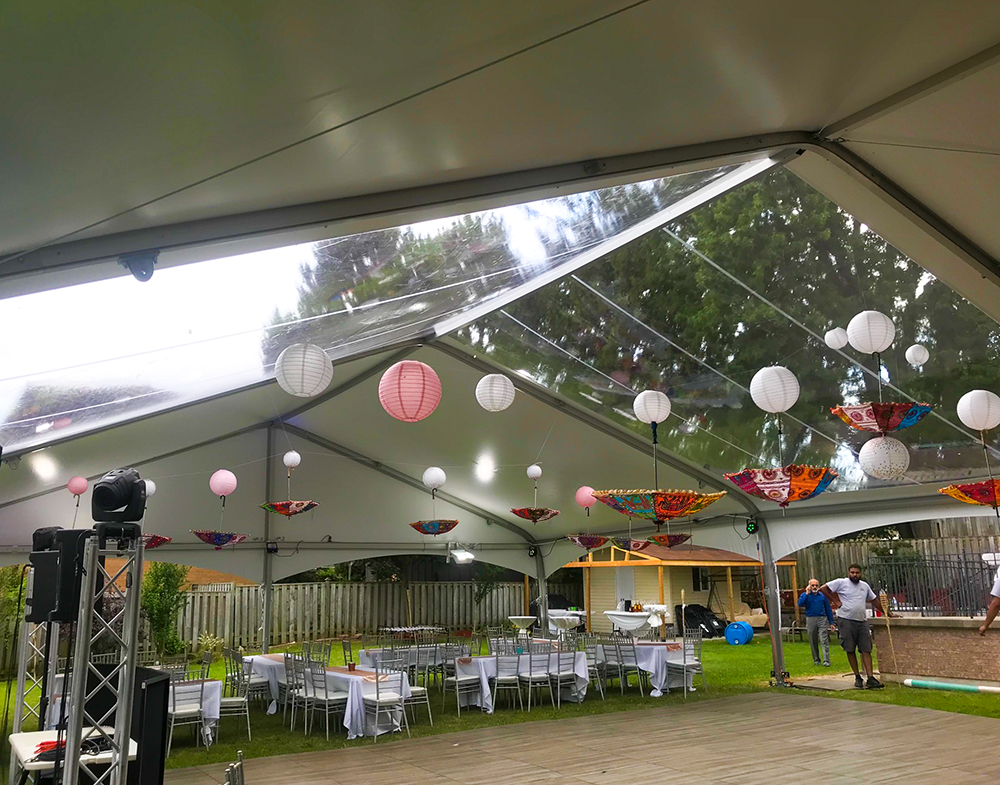 TSpan 40x60 with Crystal Clear panels | Client: <a href="http://www.caledontents.com/" target="_blank">Caledon Tents</a>