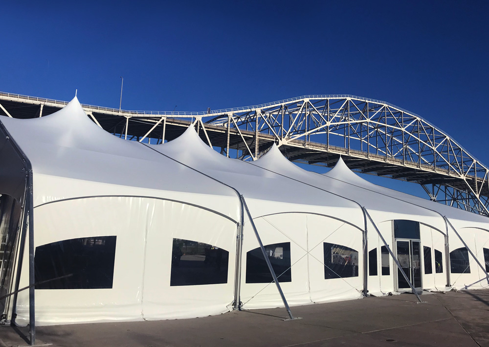 TSpan 60x80 TPeak and double hard doors | Client: <a href="https://www.ccmuseum.com/" target="_blank">Corpus Christi Museum of Science and History</a>