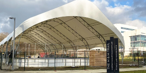 Large Tentanium commercial tent structure